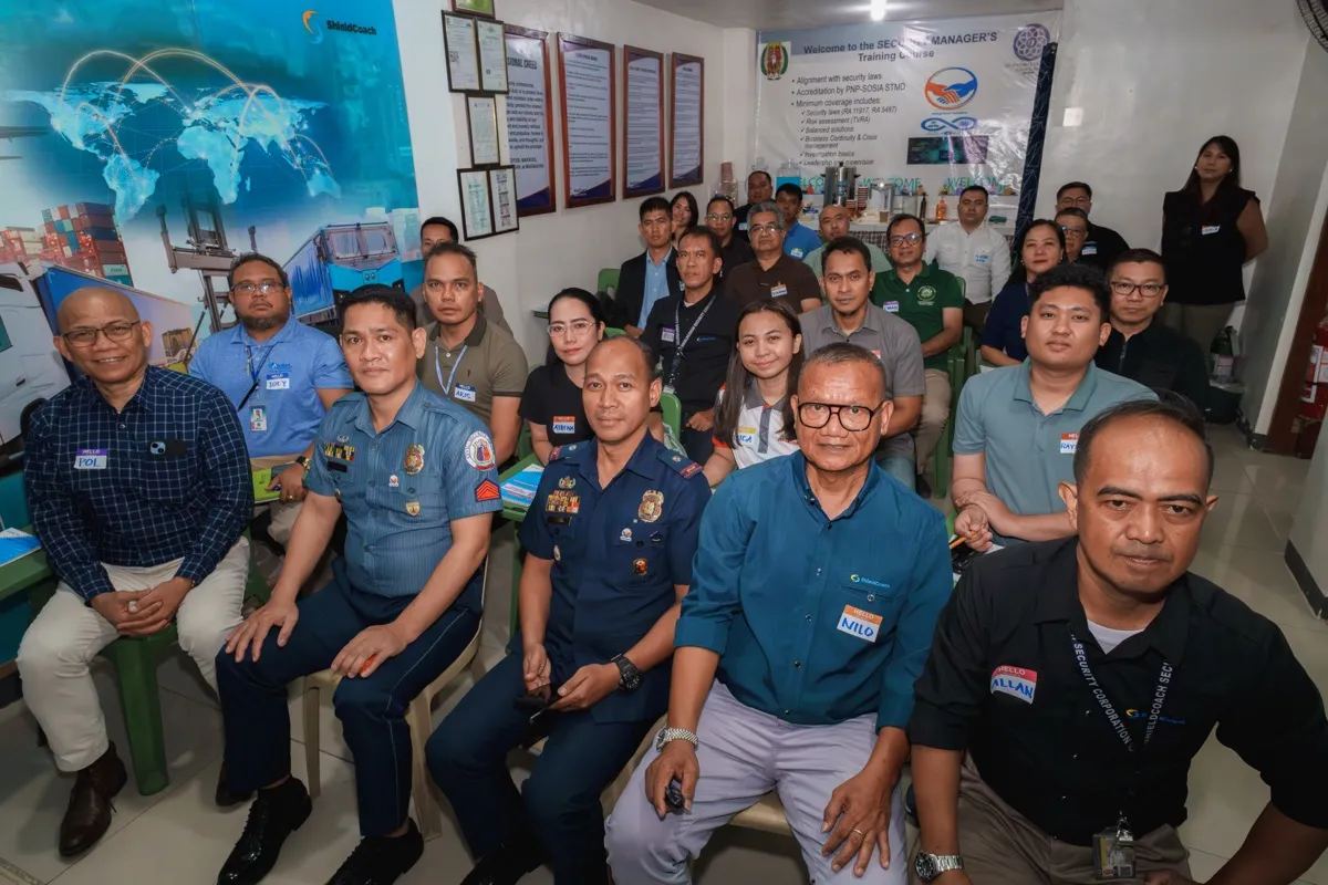Training participants and facilitators gathered in the SSC classroom