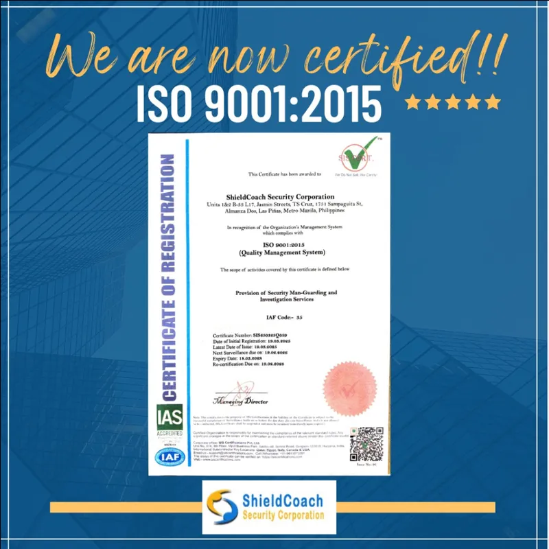 ISO 9001:2015 certificate